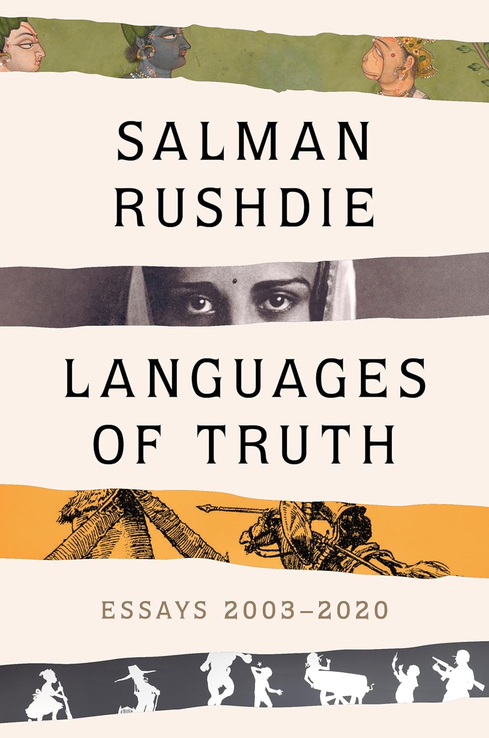 Book cover of 'Languages of Truth' by Salman Rushdie with illustrations and text. Bookish Wonderland serves readers across Bangladesh with reader-friendly printed books, making it simple to purchase online through convenient delivery across Bangladesh and comfortable cream paper and clear printing.