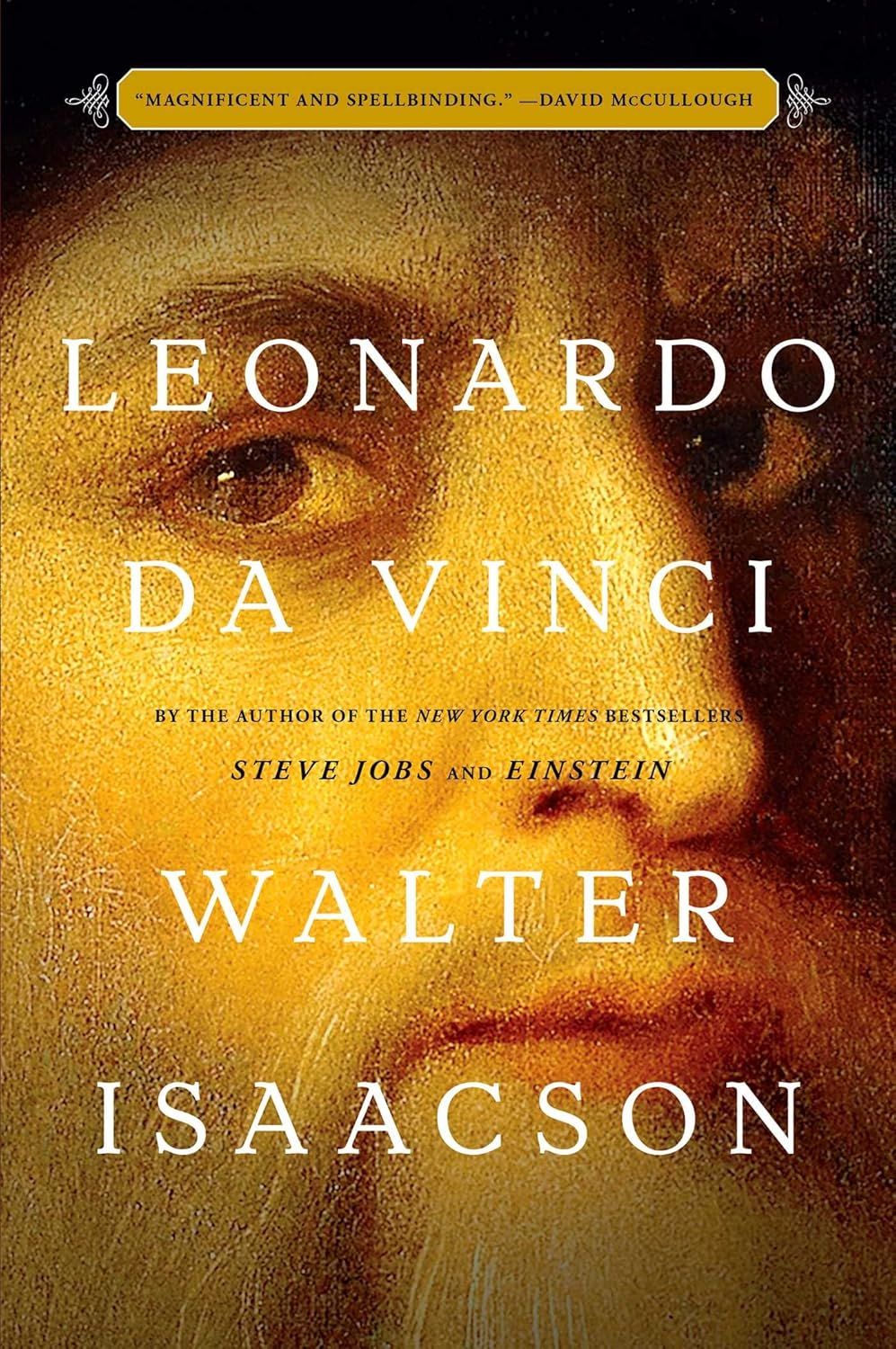 Book cover of 'Leonardo da Vinci' by Walter Isaacson with a close-up of Leonardo's face. Bookish Wonderland serves readers across Bangladesh with books for study and leisure, making it simple to get online through online ordering with home delivery and reader-friendly cream paper.