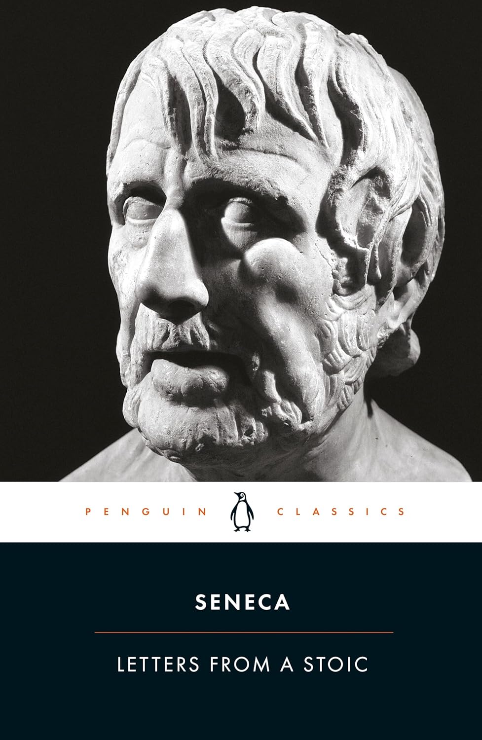 Bust of a classical philosopher with 'Penguin Classics' and 'Seneca' text on a black background. Bookish Wonderland serves readers across Bangladesh with printed English books, making it simple to get online through Cash on Delivery across Bangladesh and clear print with strong binding.