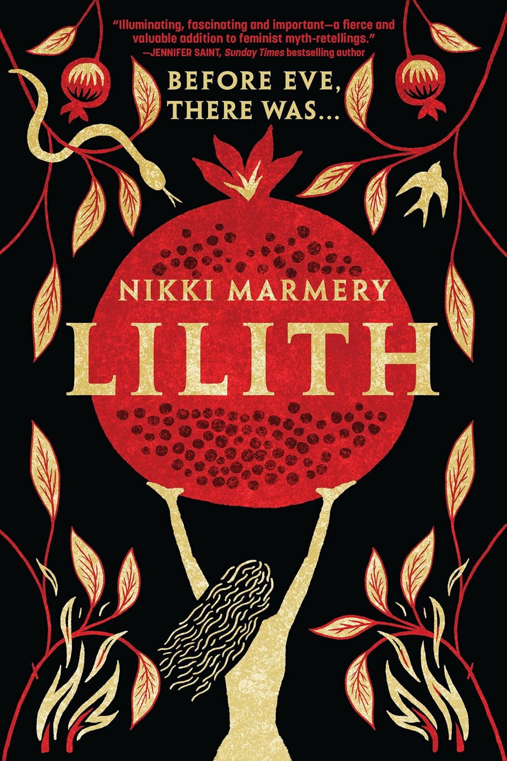 Book cover of 'Lilith' by Nikki Marmery with a red fruit and leaves on a black background. Book buyers across Bangladesh can get quality English books from Bookish Wonderland, combining Cash on Delivery across Bangladesh with crystal-clear print.