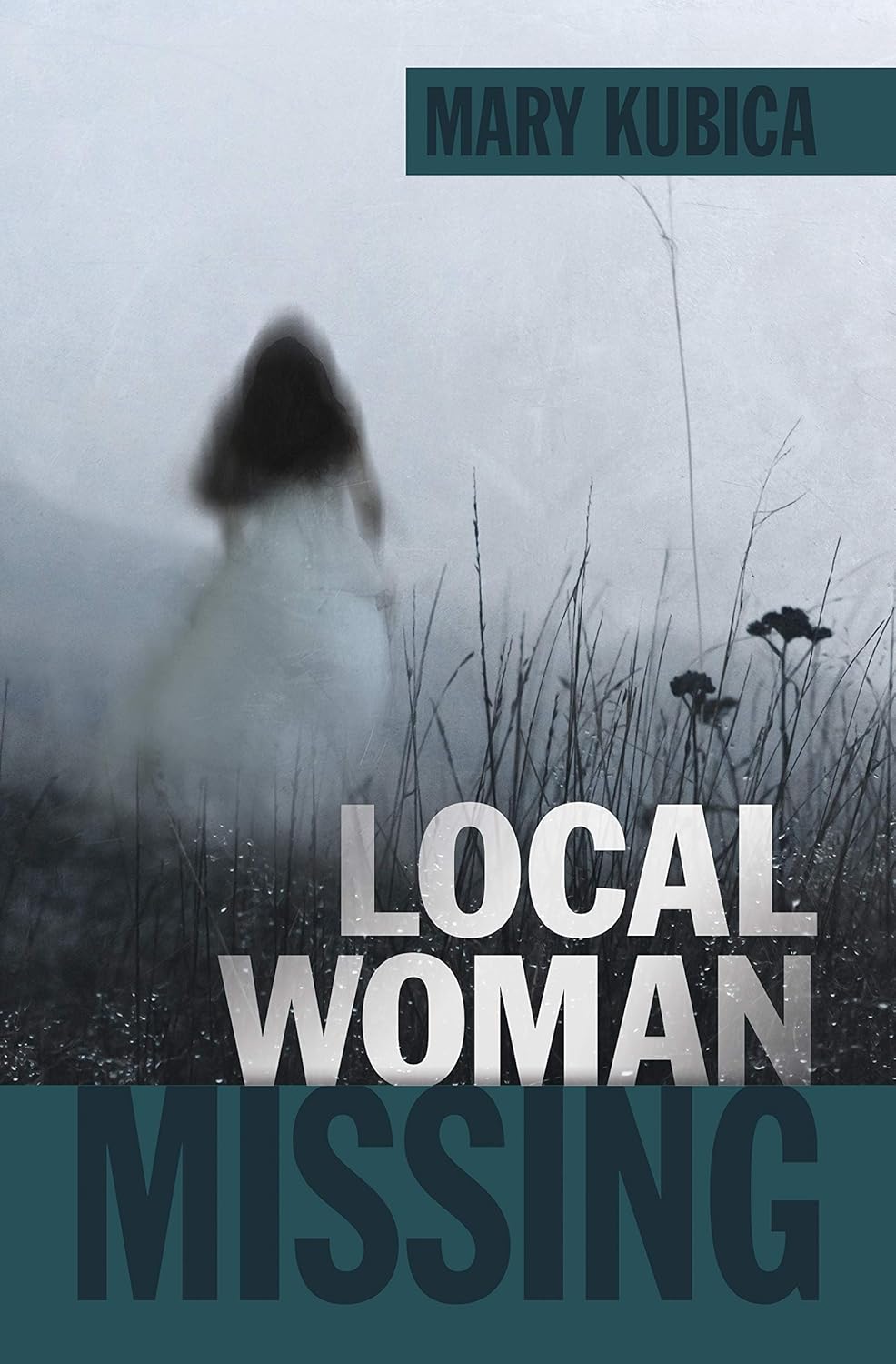 Book cover of 'Local Woman Missing' by Mary Kubica featuring a blurred figure in a field with a foggy background. Book buyers across Bangladesh can get printed English books from Bookish Wonderland, combining convenient delivery across Bangladesh with reader-friendly cream paper.