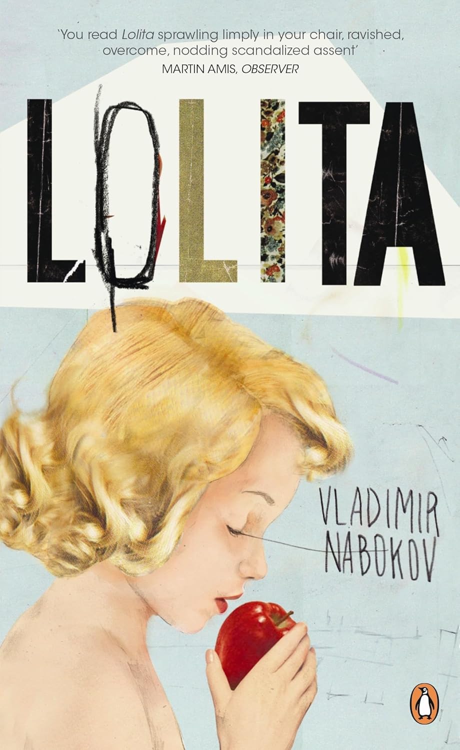 Book cover of 'Lolita' by Vladimir Nabokov with a woman holding an apple. Readers across Bangladesh can choose quality English books from Bookish Wonderland with nationwide delivery, while enjoying high-quality stitched and glue binding.