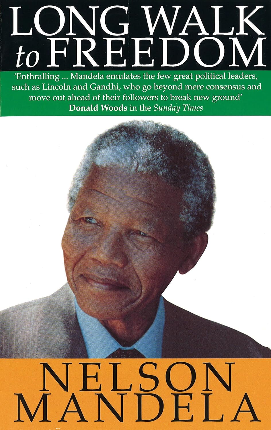 Book cover of 'Long Walk to Freedom' by Nelson Mandela with a portrait of Mandela on the cover. Readers across Bangladesh can order quality English books from Bookish Wonderland with customer-friendly ordering and delivery, while enjoying crystal-clear print.