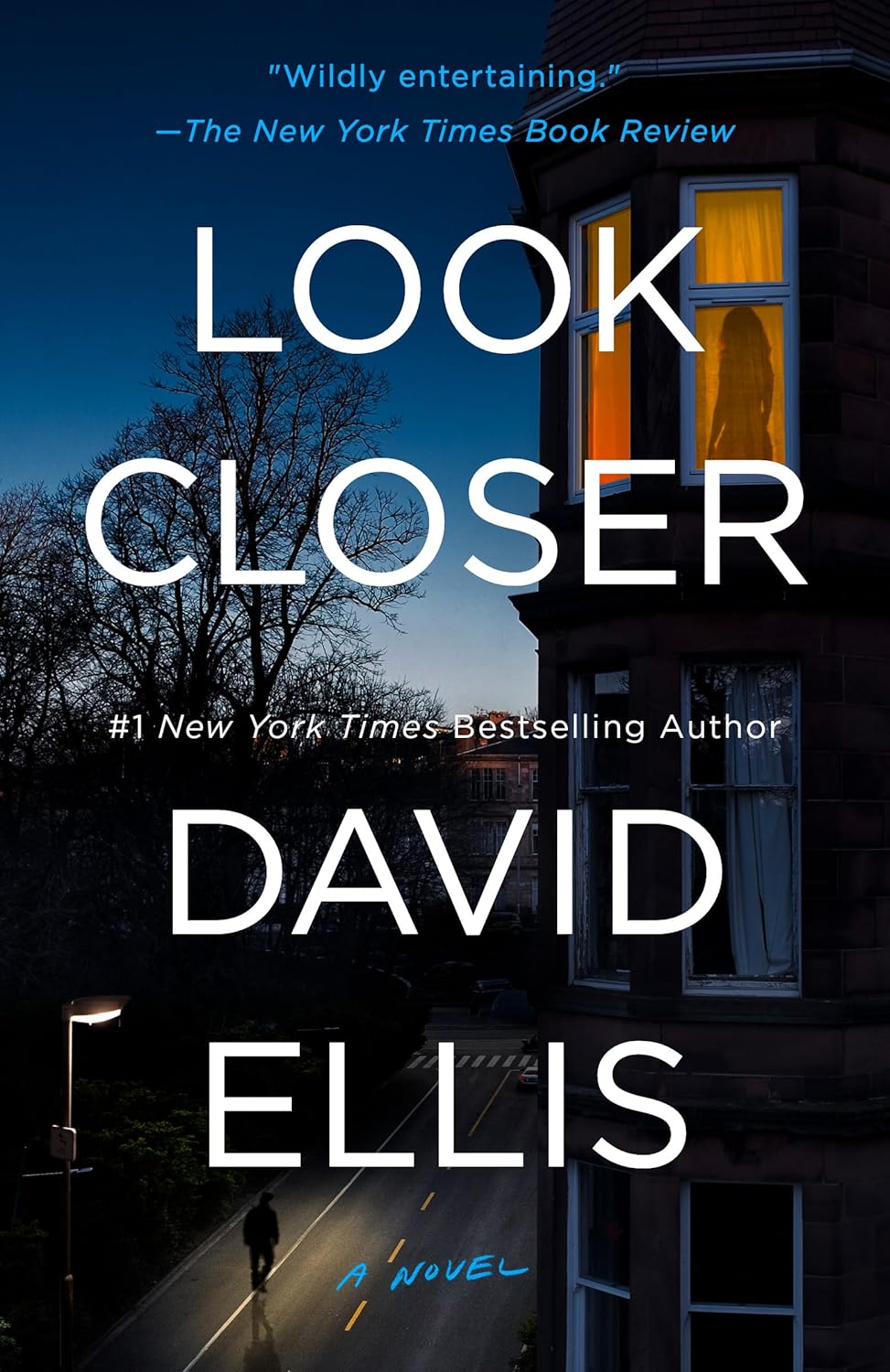 Book cover of 'Look Closer' by David Ellis with a nighttime scene and building in the background. Readers across Bangladesh can get printed English books from Bookish Wonderland with urgent delivery options in Dhaka, while enjoying high-quality stitched and glue binding.