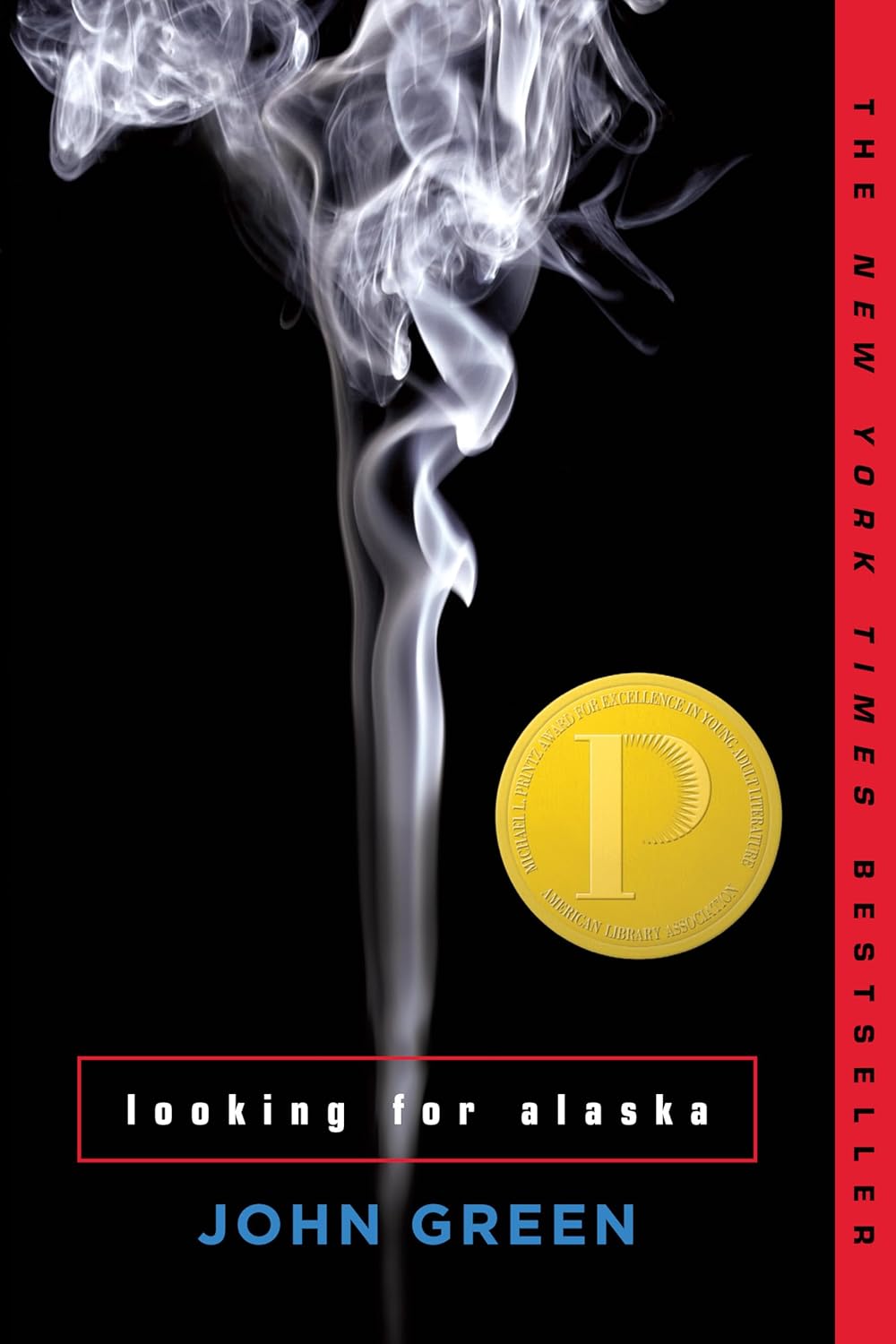 Book cover of 'Looking for Alaska' by John Green with smoke design on a black background. Readers across Bangladesh can get books for study and leisure from Bookish Wonderland with fast delivery options in Dhaka, while enjoying premium eye-soothing cream paper.