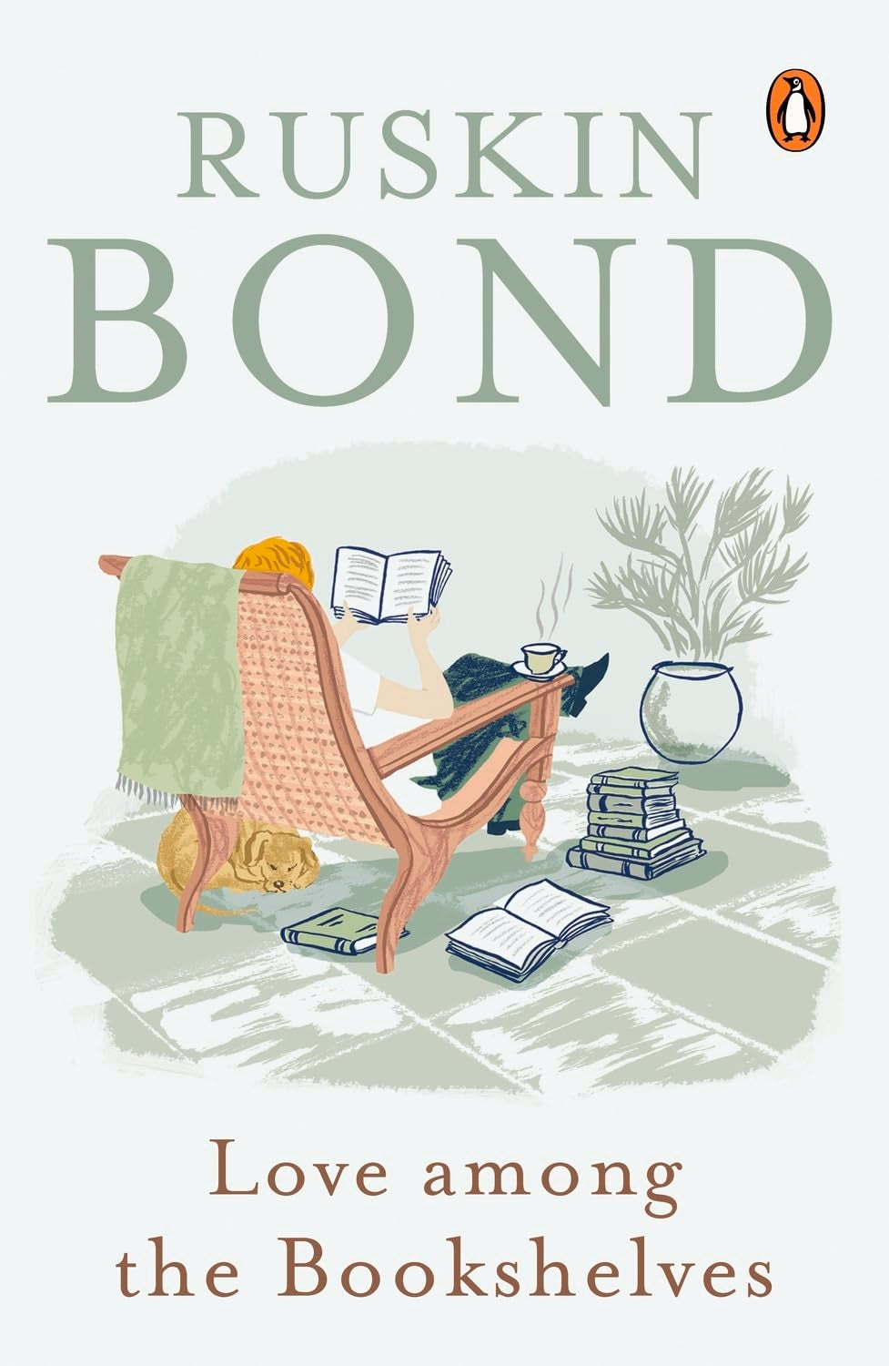 Book cover of 'Love among the Bookshelves' by Ruskin Bond with a person reading in a chair. Readers across Bangladesh can choose books for everyday reading from Bookish Wonderland with delivery inside and outside Dhaka, while enjoying crystal-clear print.