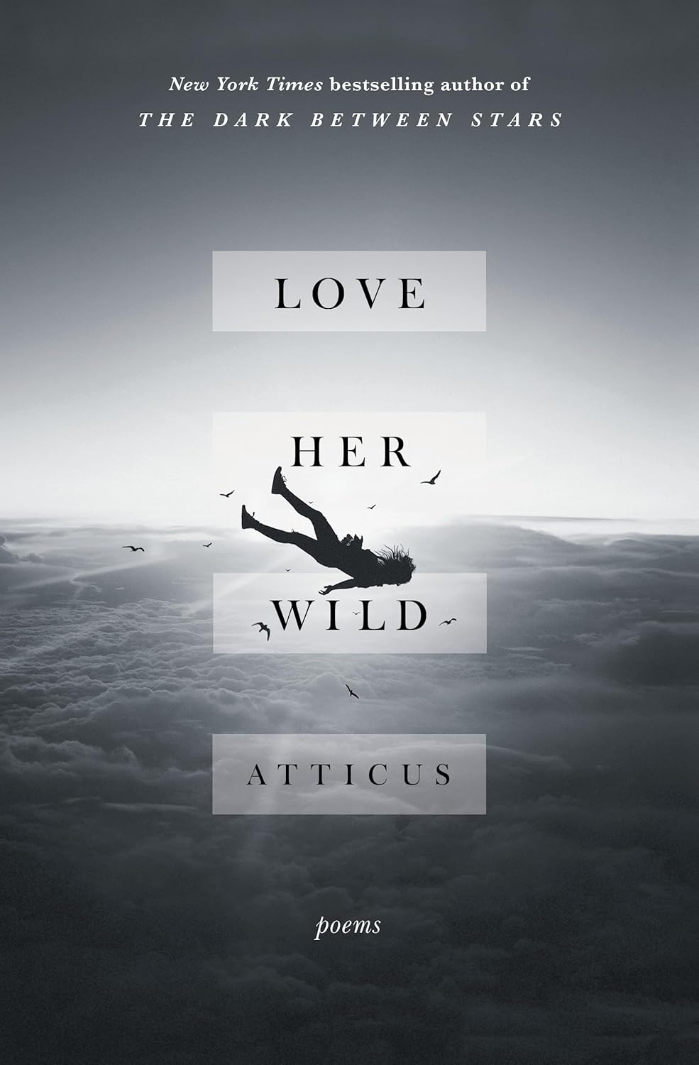 Book cover of 'Love Her Wild' by Atticus with a silhouette of a person falling into water. Online shoppers across Bangladesh can find durable printed books at Bookish Wonderland with nationwide delivery and editions featuring reader-friendly cream paper.