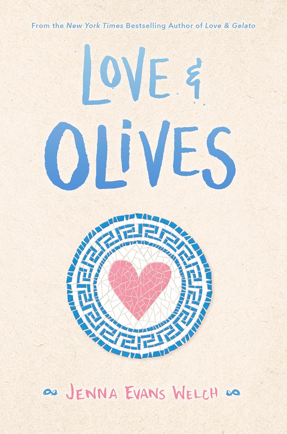 Book cover of 'Love & Olives' with a heart and maze design on a beige background. Bookish Wonderland helps readers across Bangladesh purchase quality English books online with delivery inside and outside Dhaka and a focus on premium eye-soothing cream paper.