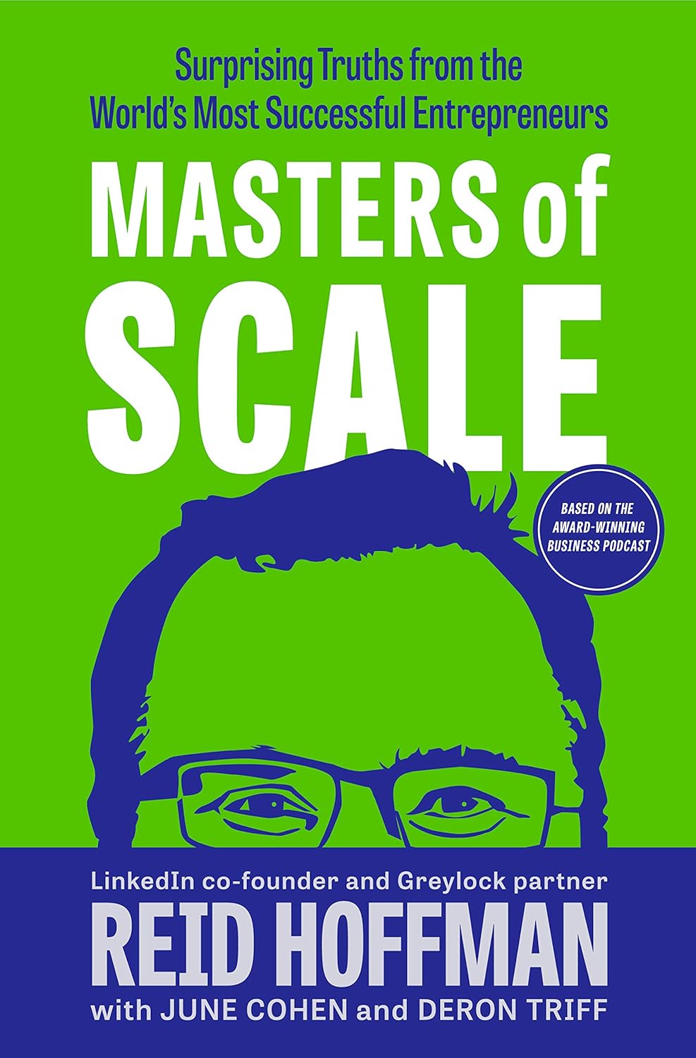 Book cover of 'Masters of Scale' with a green background and blue silhouette of a person. Book buyers across Bangladesh can get books for everyday reading from Bookish Wonderland, combining nationwide delivery with premium eye-soothing cream paper.