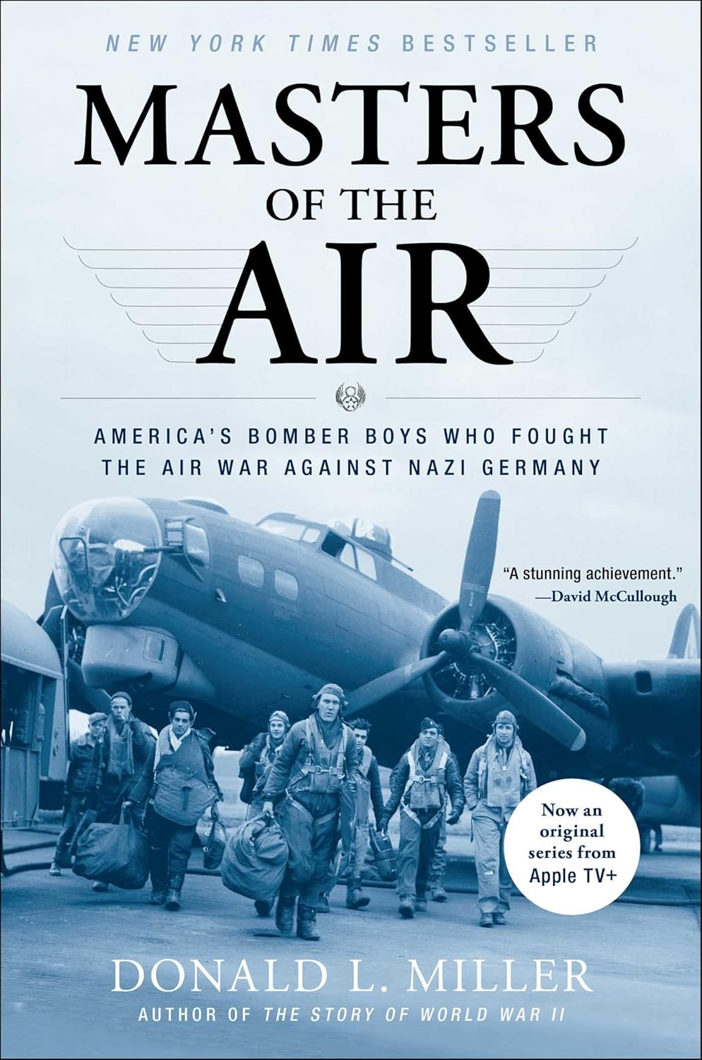 Book cover of 'Masters of the Air' with a bomber plane and soldiers on a blue background. Book buyers across Bangladesh can find premium-quality books from Bookish Wonderland, combining customer-friendly ordering and delivery with durable stitched-and-glue binding.