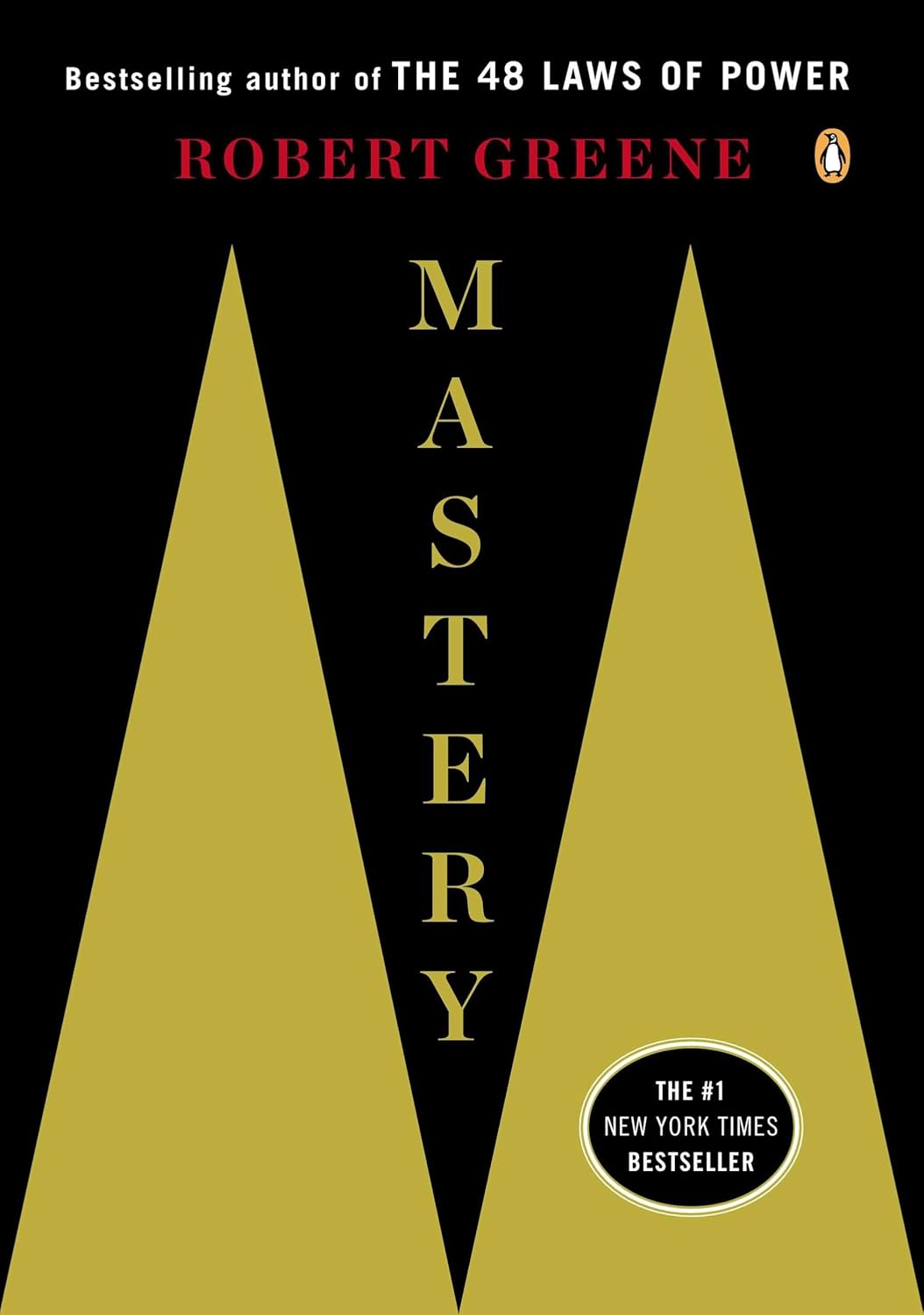 Book cover of 'Mastery' by Robert Greene with gold triangles and black background. Book buyers across Bangladesh can discover premium-quality books from Bookish Wonderland, combining nationwide delivery with clear print with strong binding.