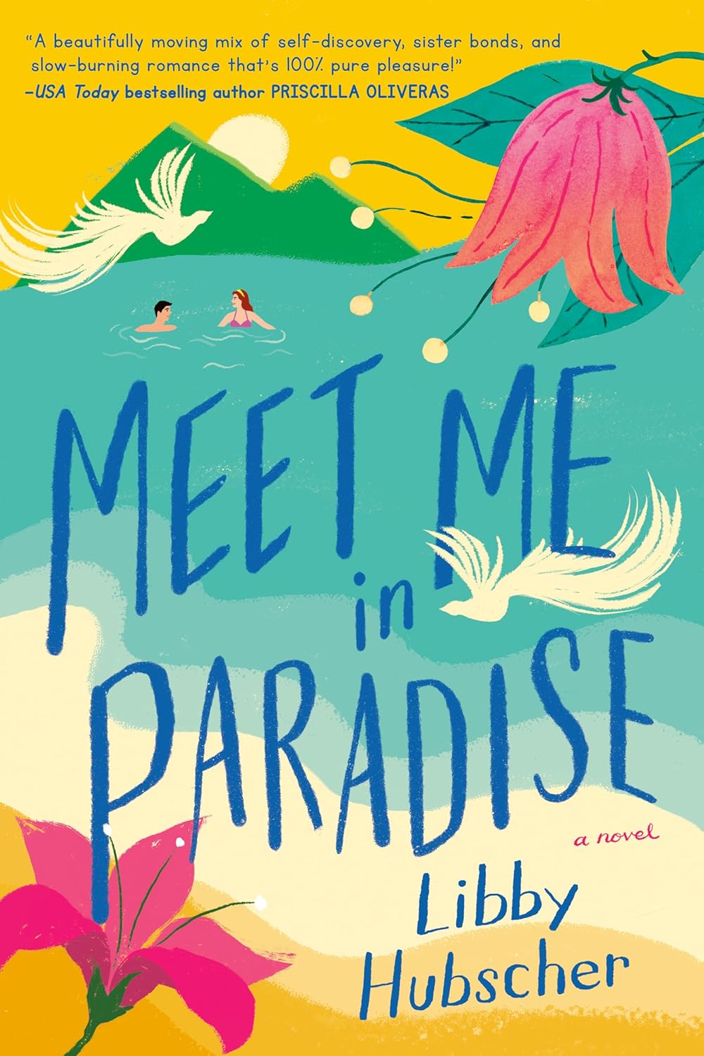 Book cover of 'Meet Me in Paradise' with tropical elements and text. Online shoppers throughout Bangladesh can order English books at Bookish Wonderland with online ordering with home delivery and editions featuring comfortable cream paper and clear printing.