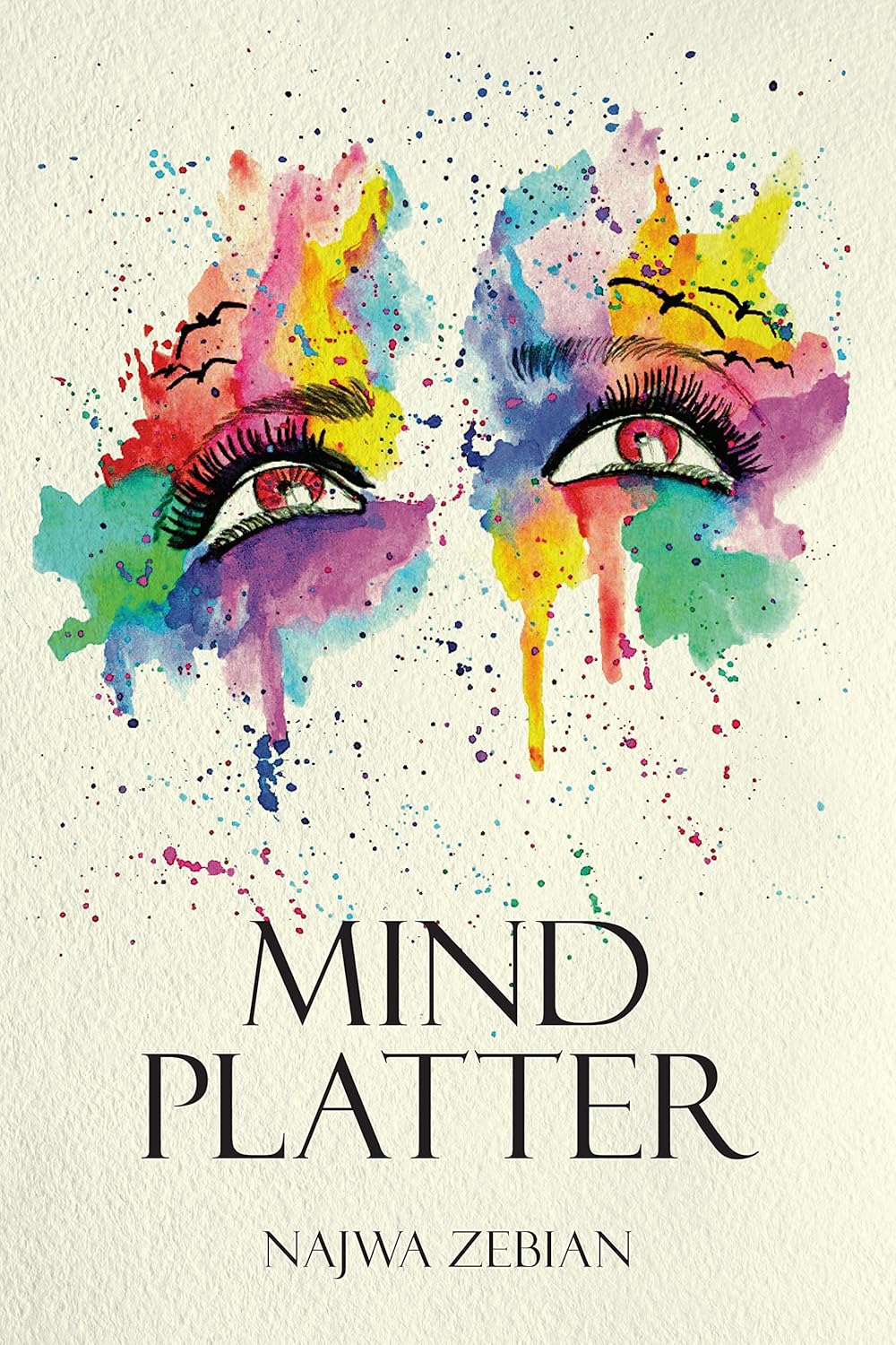 Book cover of 'Mind Platter' with colorful abstract design and eyes. Online shoppers across Bangladesh can get quality English books at Bookish Wonderland with Cash on Delivery across Bangladesh and editions featuring crystal-clear print.