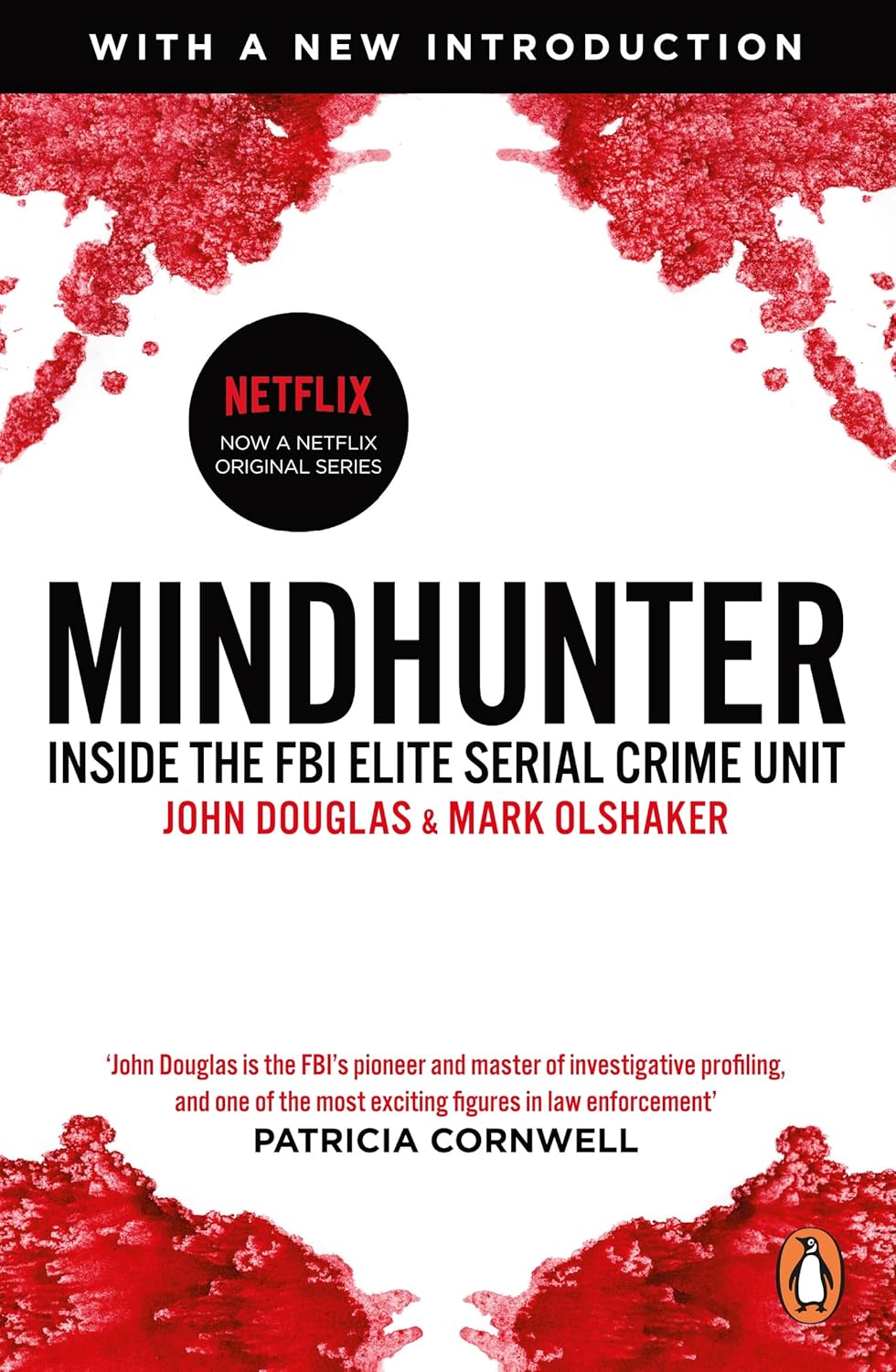 Book cover of 'Mindhunter' with red abstract design and Netflix logo. Online shoppers throughout Bangladesh can order quality English books at Bookish Wonderland with delivery inside and outside Dhaka and editions featuring comfortable cream paper and clear printing.