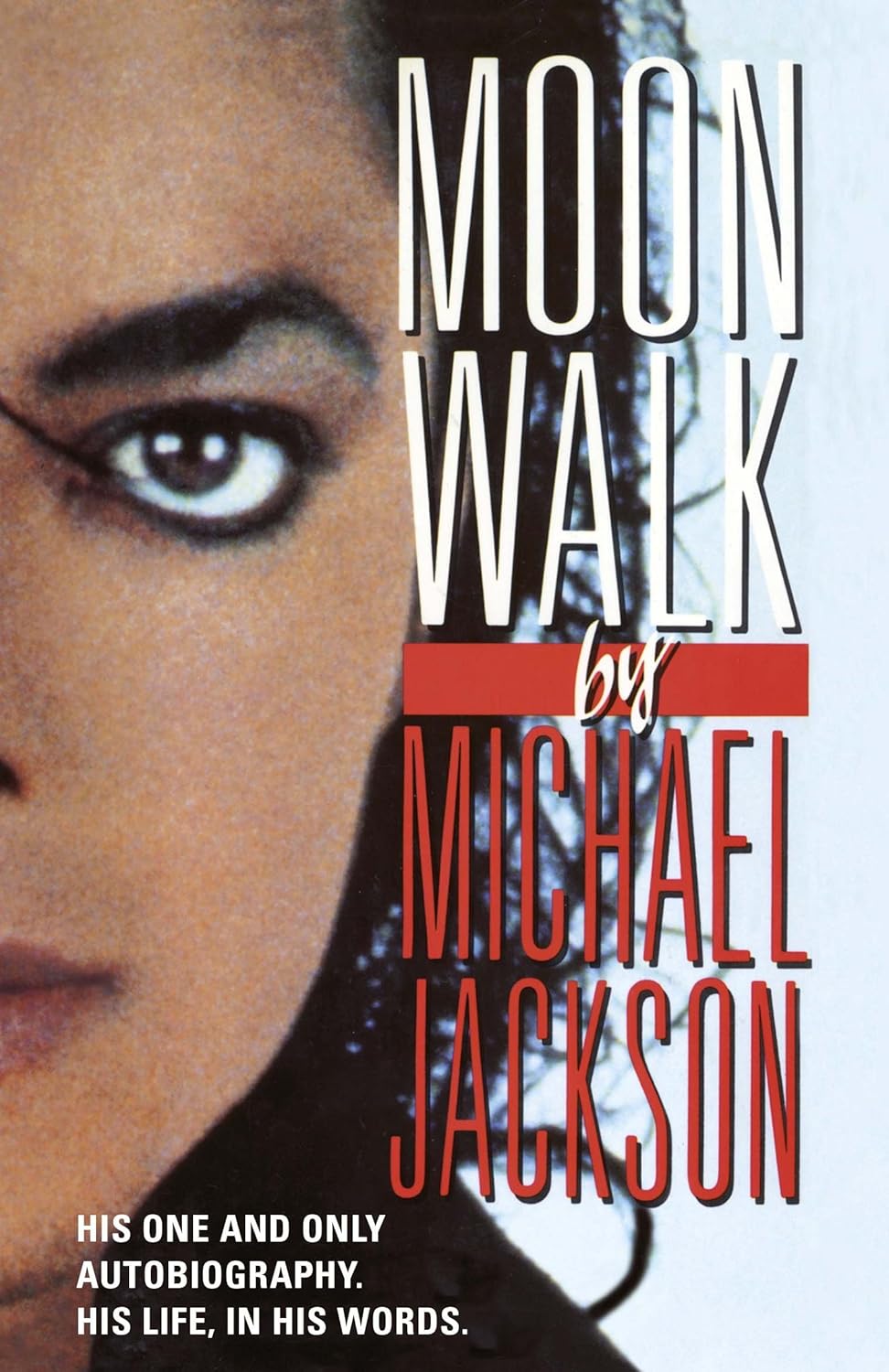 Book cover of 'Moonwalk' by Michael Jackson with a close-up of a person's face. Bookish Wonderland provides a convenient way for readers throughout Bangladesh to order quality English books with Cash on Delivery across Bangladesh and crystal-clear print.