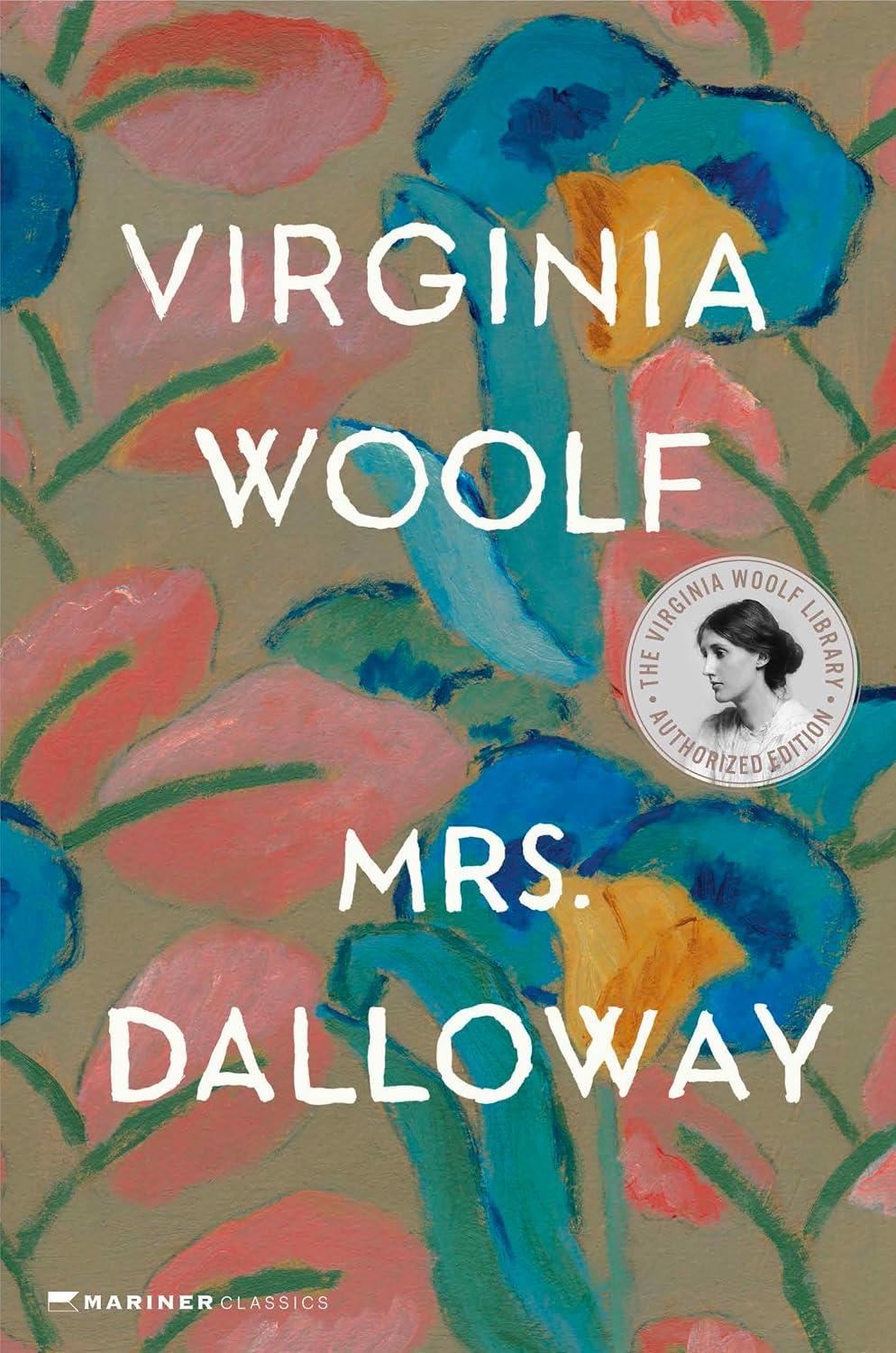 Book cover of 'Mrs. Dalloway' by Virginia Woolf with floral design and author's portrait. Bookish Wonderland serves readers across Bangladesh with books for everyday reading, making it simple to choose online through convenient delivery across Bangladesh and reader-friendly cream paper.