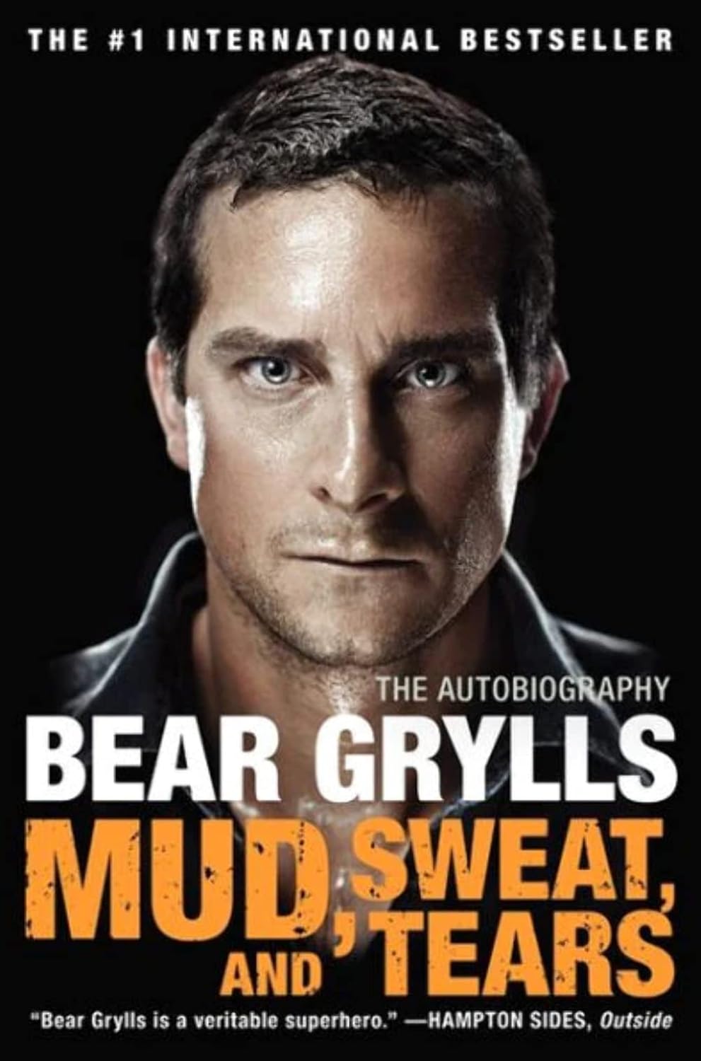 Book cover of 'Mud, Sweat, and Tears' by Bear Grylls with a black background.Bookish Wonderland provides a convenient way for readers throughout Bangladesh to order durable printed books with fast delivery options in Dhaka and durable stitched-and-glue binding.