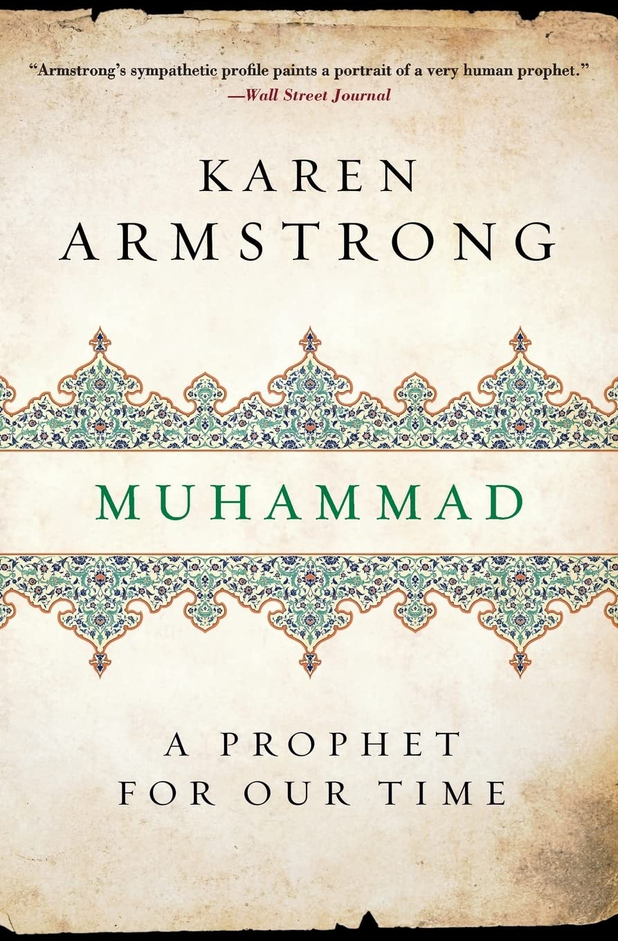 Book cover of 'Muhammad: A Prophet for Our Time' by Karen Armstrong with decorative elements.Bookish Wonderland provides a convenient way for readers across Bangladesh to discover premium-quality books with customer-friendly ordering and delivery and reader-friendly cream paper.