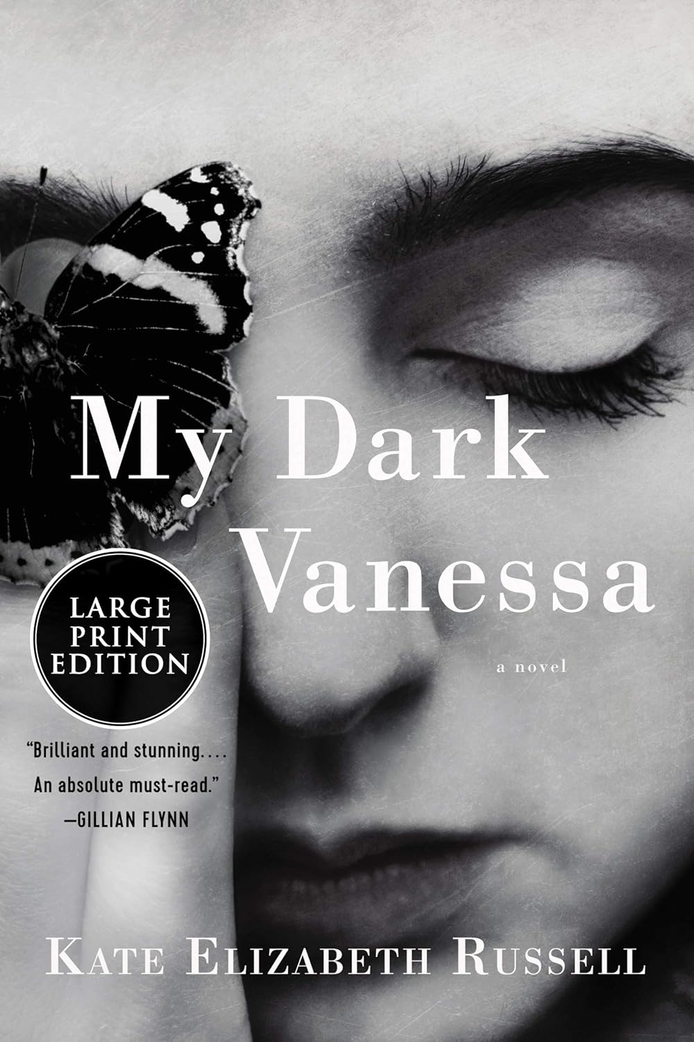Book cover of 'My Dark Vanessa' with a close-up of a woman's face and a butterfly. Bookish Wonderland helps readers across Bangladesh purchase quality English books online with convenient delivery across Bangladesh and a focus on sharp text and durable binding.