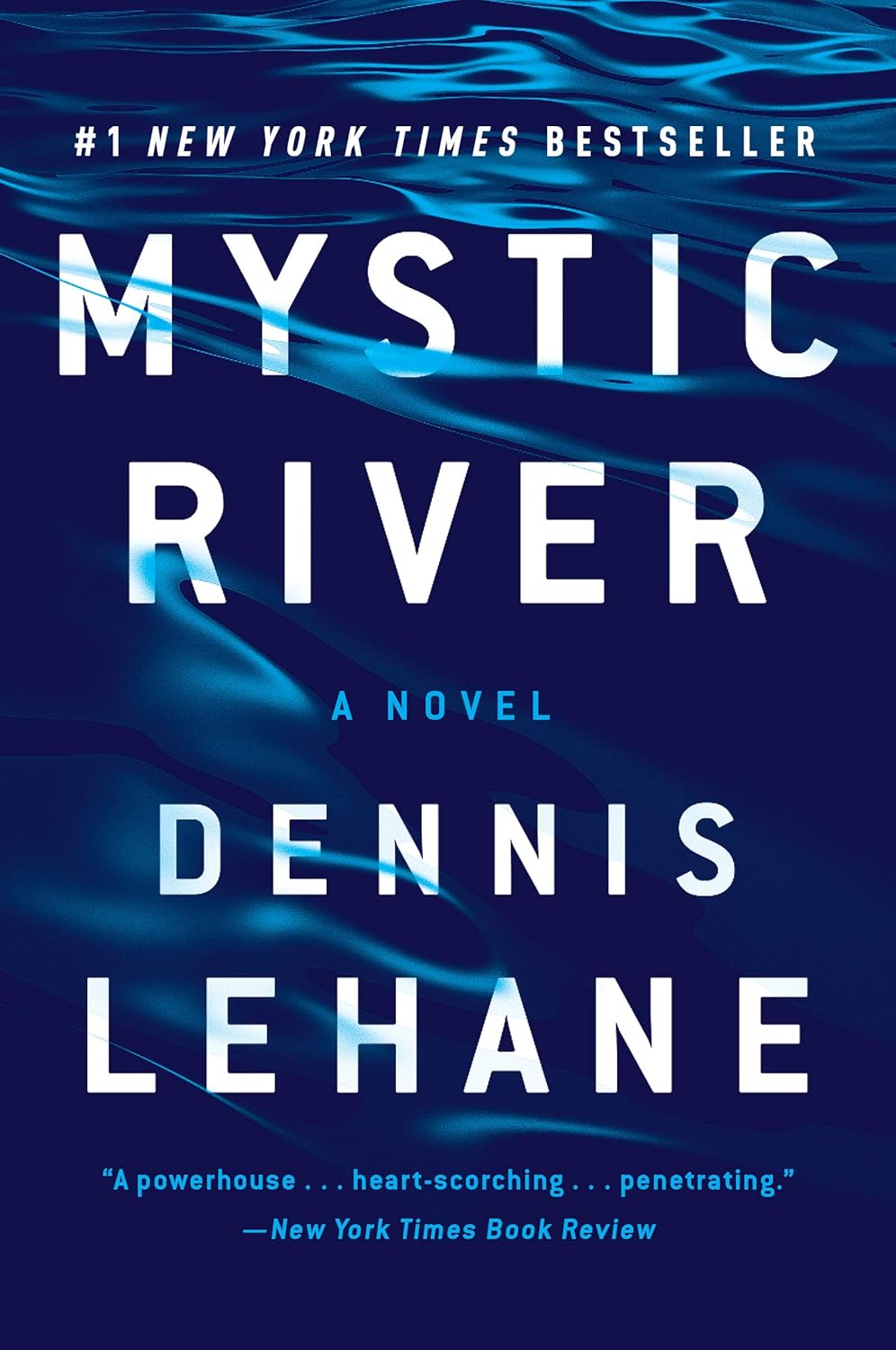 Book cover of 'Mystic River' by Dennis Lehane with blue wave design. Bookish Wonderland supports book lovers throughout Bangladesh who want to buy quality English books, offering urgent delivery options in Dhaka plus reader-friendly cream paper.