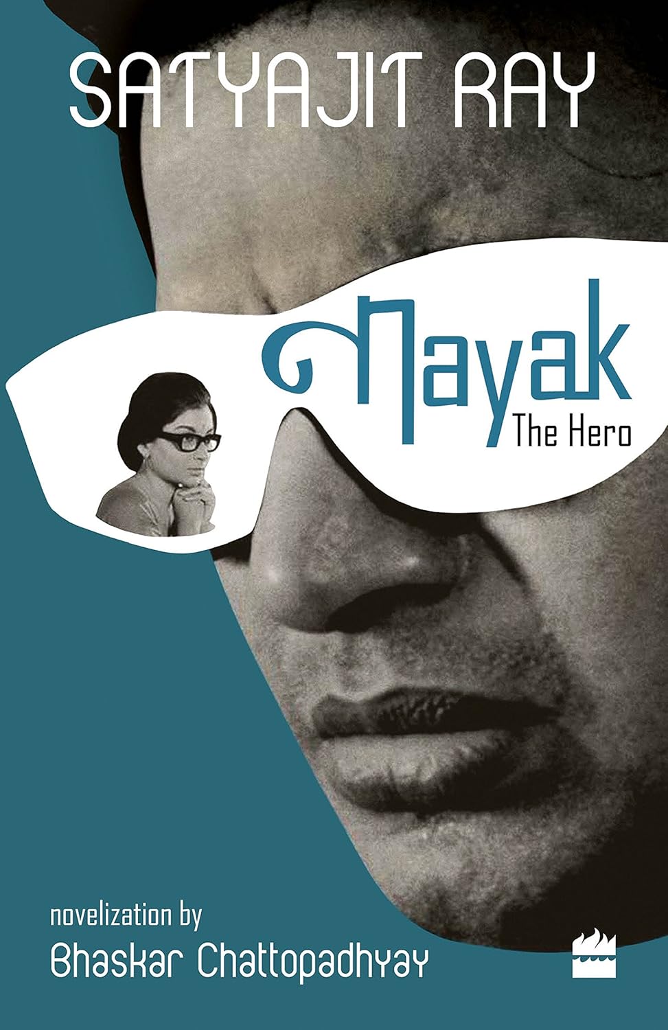 Book cover of 'Nayak: The Hero' by Satyajit Ray with a close-up of a person's face and glasses. For customers across Bangladesh, Bookish Wonderland makes it easier to buy durable printed books through fast delivery options in Dhaka and durable stitched-and-glue binding.