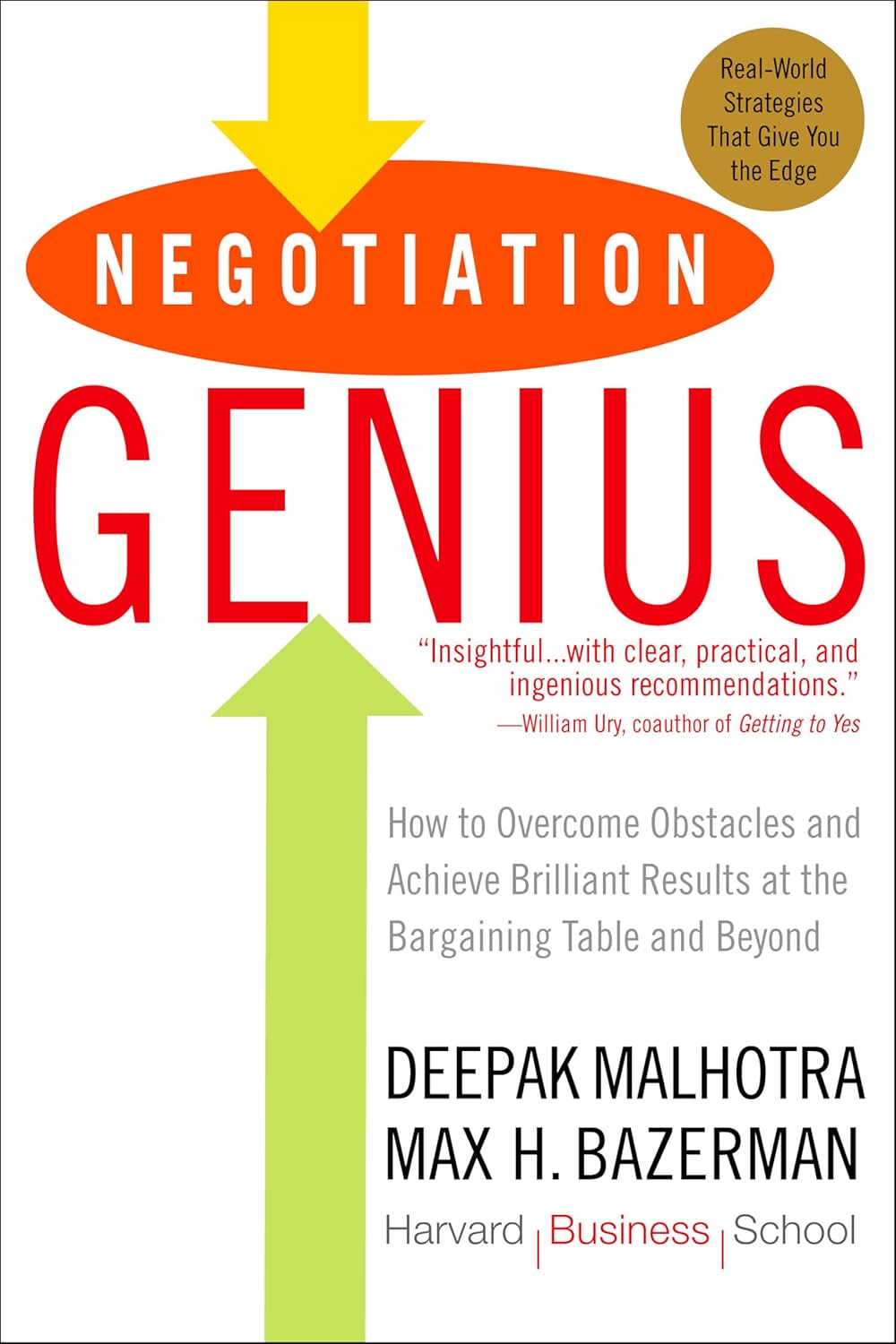 Book cover of 'Negotiation Genius' by Deepak Malhotra and Max H. Bazerman with colorful title design. Customers seeking reader-friendly printed books throughout Bangladesh can buy them through Bookish Wonderland, supported by delivery inside and outside Dhaka and durable stitched-and-glue binding.