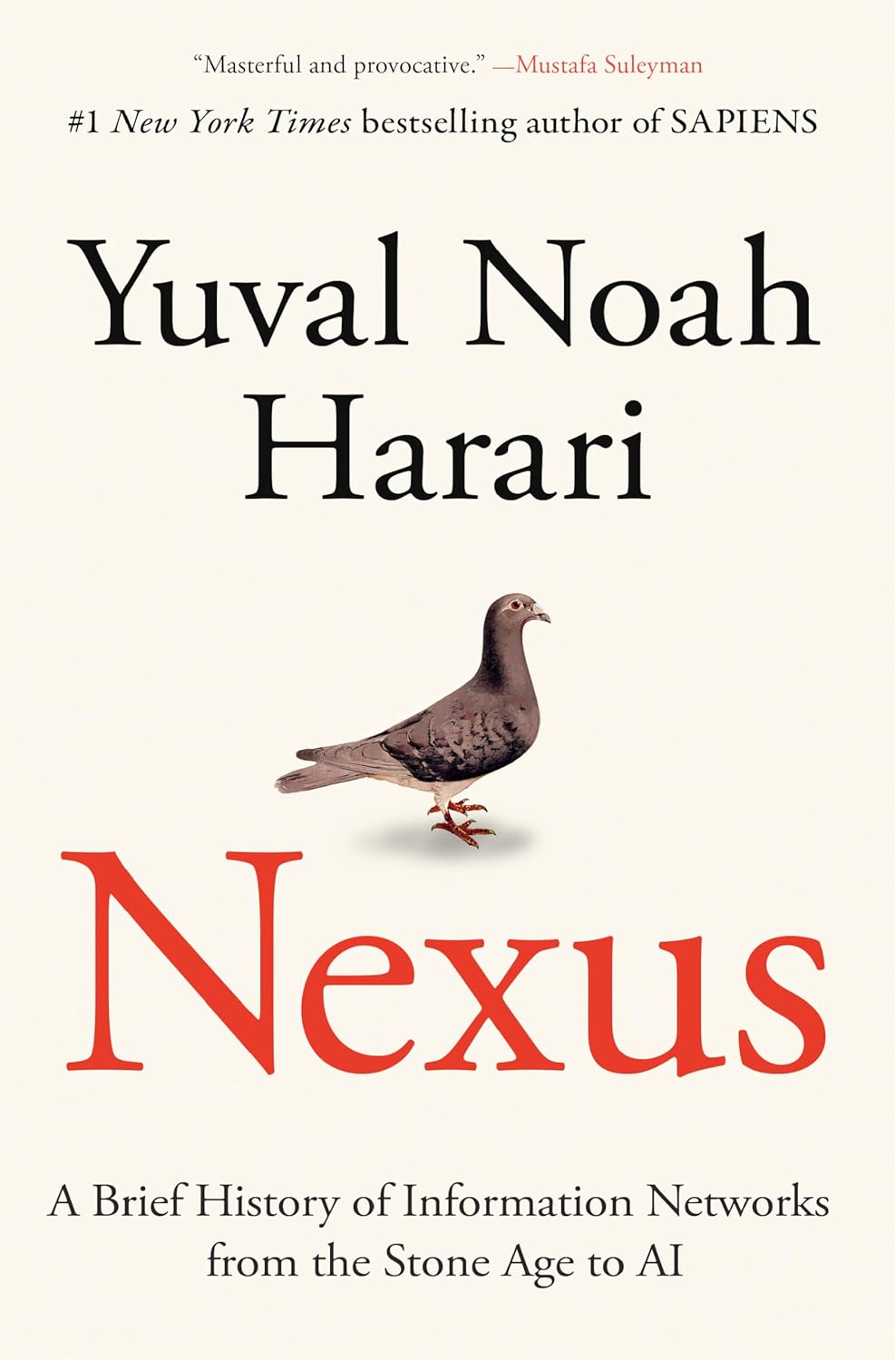 Book cover of 'Nexus' by Yuval Noah Harari with a dove illustration on a beige background. Bookish Wonderland helps readers across Bangladesh find books for everyday reading online with Cash on Delivery across Bangladesh and a focus on reader-friendly cream paper.