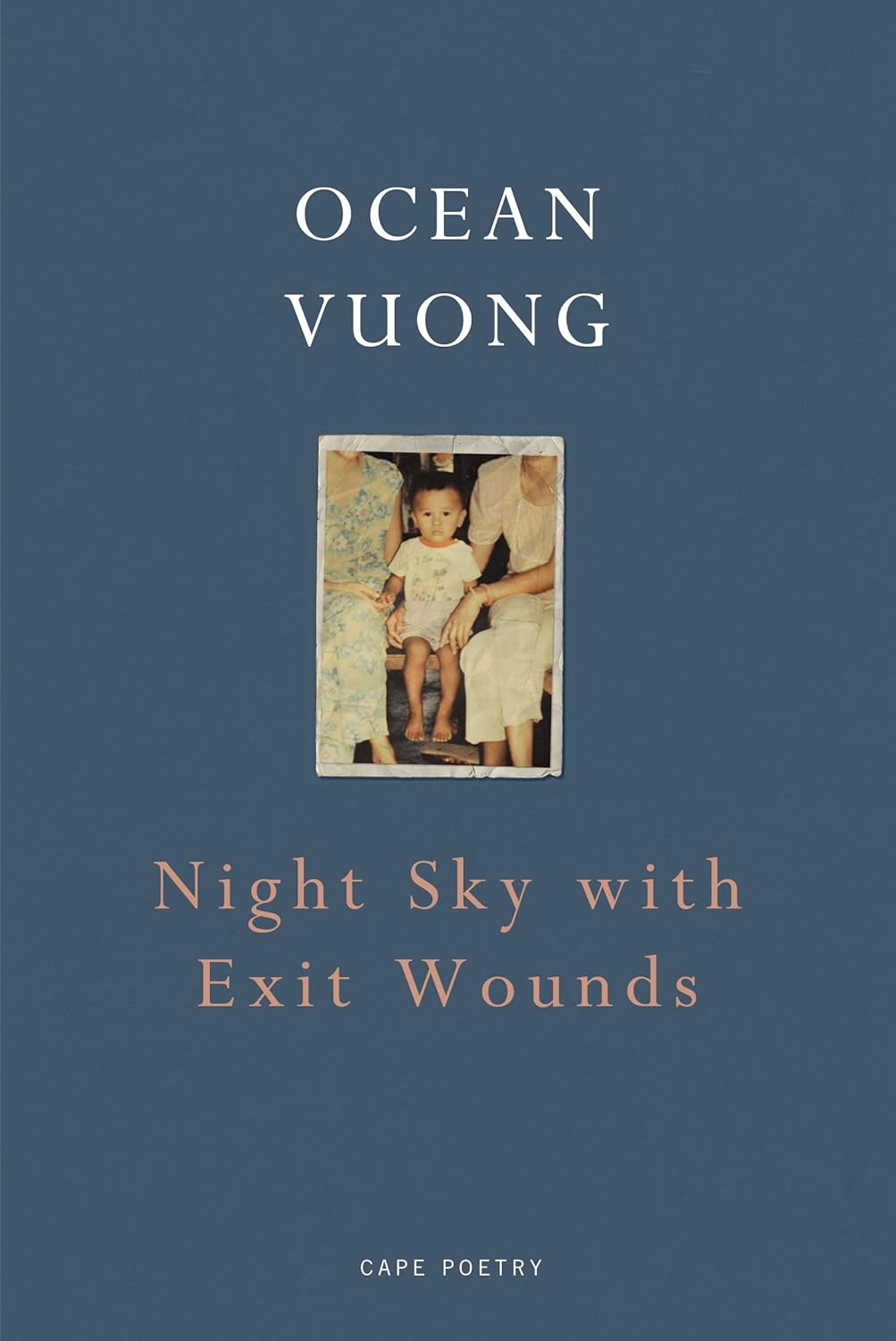 Book cover of 'Night Sky with Exit Wounds' by Ocean Vuong on a blue background. Customers seeking premium-quality books throughout Bangladesh can find them through Bookish Wonderland, supported by fast delivery options in Dhaka and clear print with strong binding.