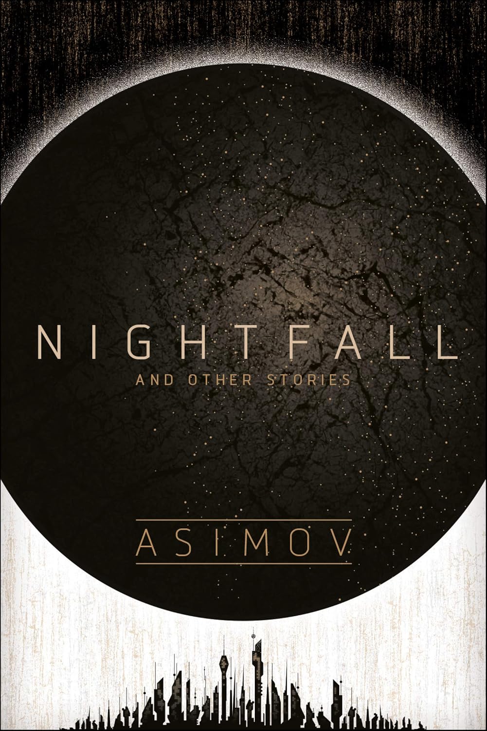 Book cover of 'Nightfall and Other Stories' by Asimov with a dark circle and silhouette design. Bookish Wonderland supports book lovers throughout Bangladesh who want to buy books for everyday reading, offering delivery inside and outside Dhaka plus crystal-clear print.