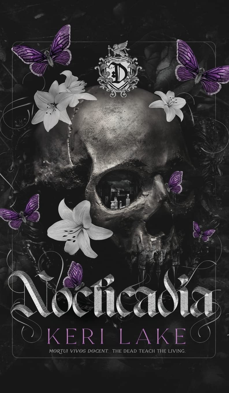 Book cover of 'Nocticidia' by Keri Lake featuring a skull, flowers, and butterflies. Bookish Wonderland provides a convenient way for readers across Bangladesh to find printed English books with delivery inside and outside Dhaka and crystal-clear print.