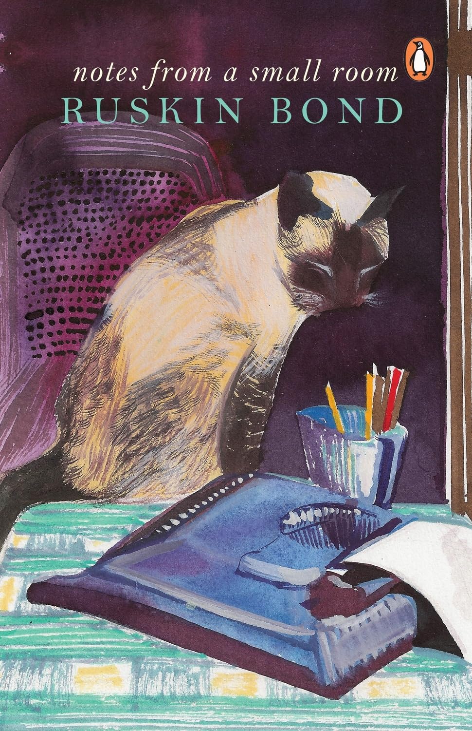 Book cover of 'Notes from a Small Room' by Ruskin Bond with a cat illustration. Bookish Wonderland helps readers across Bangladesh find books for everyday reading online with convenient delivery across Bangladesh and a focus on high-quality stitched and glue binding.