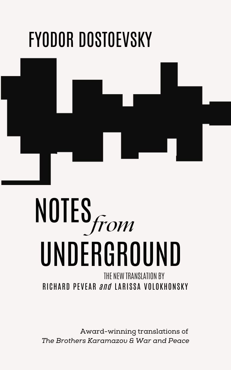 Book cover of 'Notes from Underground' by Fyodor Dostoevsky with black and white design. Bookish Wonderland helps readers across Bangladesh discover reader-friendly printed books online with urgent delivery options in Dhaka and a focus on clear print with strong binding.