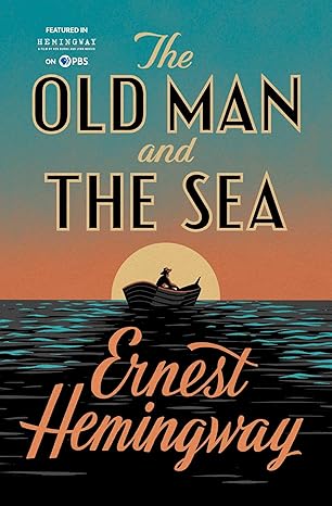 Book cover of 'The Old Man and the Sea' by Ernest Hemingway with a sunset and boat illustration.Bookish Wonderland provides a convenient way for readers across Bangladesh to get quality English books with online ordering with home delivery and reader-friendly cream paper.