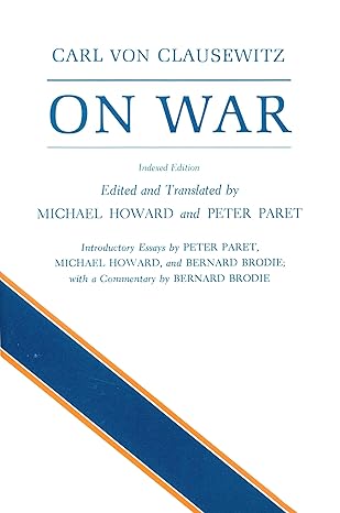 Book cover of 'On War' by Carl von Clausewitz with a blue and orange stripe. Online shoppers throughout Bangladesh can buy books for study and leisure at Bookish Wonderland with nationwide delivery and editions featuring comfortable cream paper and clear printing.