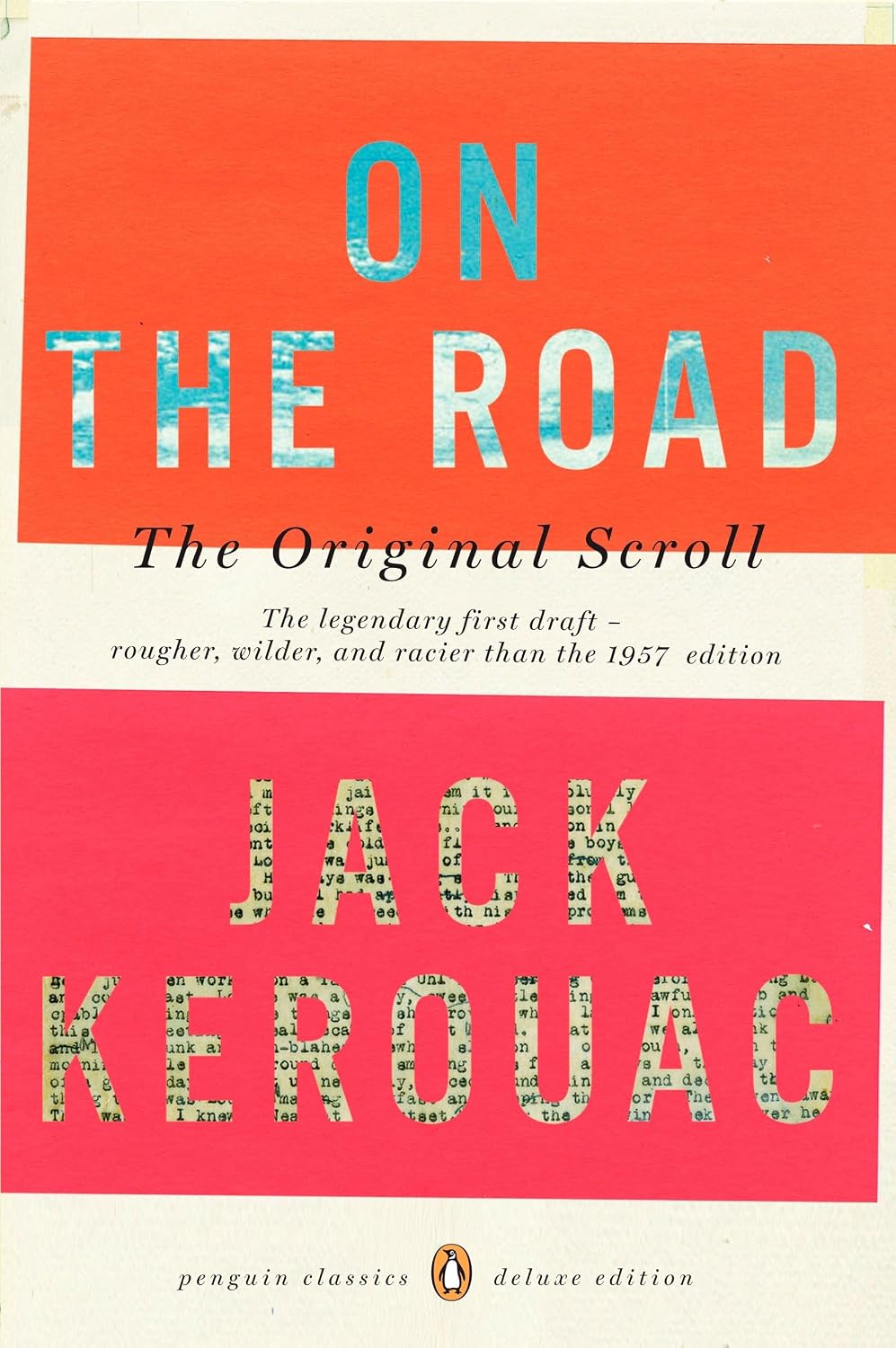 Book cover of 'On the Road' by Jack Kerouac with a red and orange background. Online shoppers across Bangladesh can shop for printed English books at Bookish Wonderland with convenient delivery across Bangladesh and editions featuring reader-friendly cream paper.