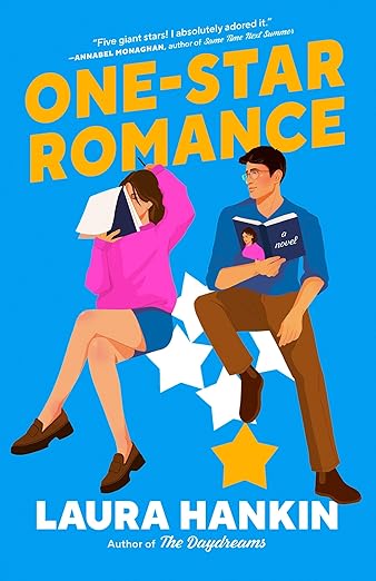 Book cover of 'One-Star Romance' by Laura Hankin with a stylized illustration of a couple on a blue background. Bookish Wonderland provides a convenient way for readers throughout Bangladesh to shop for reader-friendly printed books with nationwide delivery and crystal-clear print.