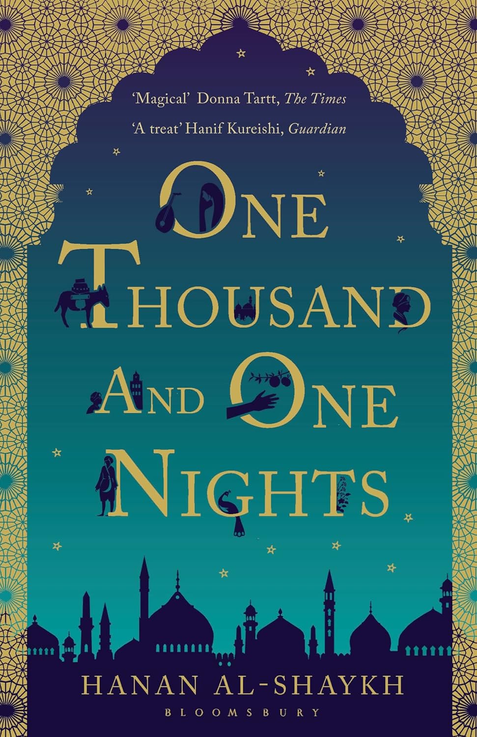 Book cover of 'One Thousand and One Nights' by Hanan Al-Shaykh with decorative elements and text. Bookish Wonderland serves readers throughout Bangladesh with premium-quality books, making it simple to buy online through delivery inside and outside Dhaka and reader-friendly cream paper.