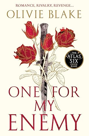 Book cover of 'One for My Enemy' by Olivie Blake featuring red roses and a dagger. For online book buying across Bangladesh, Bookish Wonderland lets readers discover premium-quality books with nationwide delivery and attention to premium eye-soothing cream paper.