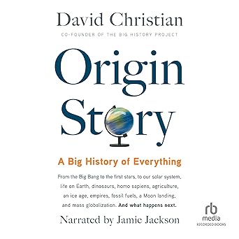 Book cover of 'Origin Story' by David Christian with a globe graphic on a white background. Bookish Wonderland helps readers across Bangladesh find reader-friendly printed books online with delivery inside and outside Dhaka and a focus on sharp text and durable binding.