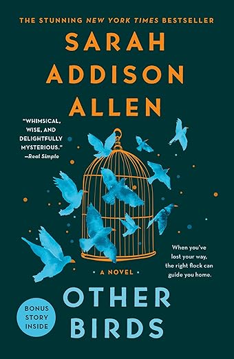 Book cover of 'Other Birds' by Sarah Addison Allen with blue birds and a cage on a dark green background. Bookish Wonderland helps readers across Bangladesh find premium-quality books online with nationwide delivery and a focus on crystal-clear print.