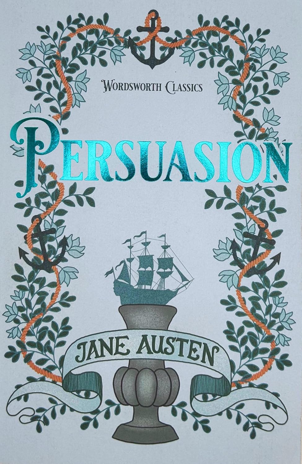 Book cover of 'Persuasion' by Jane Austen with decorative elements and text. Readers across Bangladesh can shop for books for study and leisure from Bookish Wonderland with Cash on Delivery across Bangladesh, while enjoying durable stitched-and-glue binding.