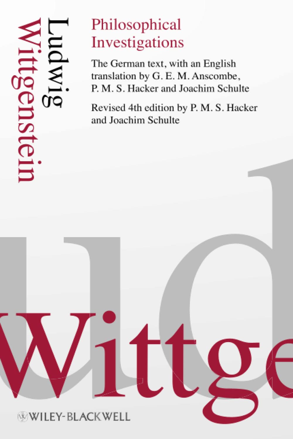 Book cover of 'Philosophical Investigations' by Ludwig Wittgenstein with Wiley-Blackwell branding. Readers across Bangladesh can shop for reader-friendly printed books from Bookish Wonderland with fast delivery options in Dhaka, while enjoying premium eye-soothing cream paper.