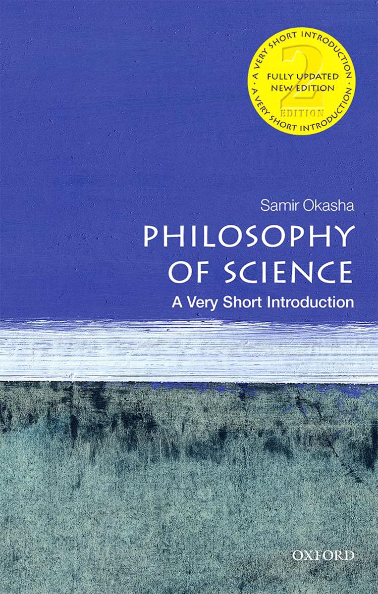 Book cover of 'Philosophy of Science: A Very Short Introduction' by Samir Okasha with a blue background and yellow logo. Online shoppers across Bangladesh can discover books for everyday reading at Bookish Wonderland with nationwide delivery and editions featuring clear print with strong binding.