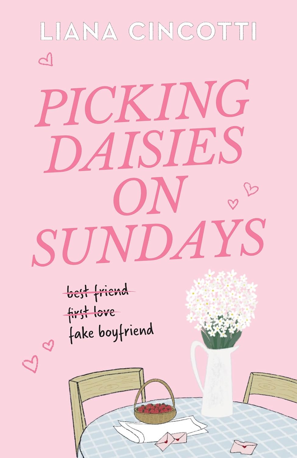 Book cover of 'Picking Daisies on Sundays' with a pink background, table setting, and flowers. For online book buying throughout Bangladesh, Bookish Wonderland lets readers shop for reader-friendly printed books with delivery inside and outside Dhaka and attention to crystal-clear print.