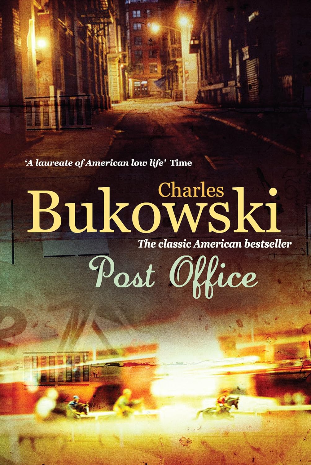Book cover of 'Post Office' by Charles Bukowski with a city street scene. For customers throughout Bangladesh, Bookish Wonderland makes it easier to buy reader-friendly printed books through Cash on Delivery across Bangladesh and comfortable cream paper and clear printing.