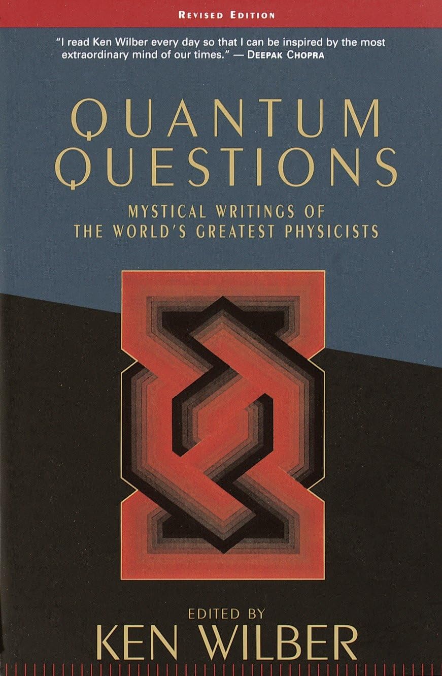 Book cover of 'Quantum Questions' with a red and black design on a blue and black background. For online book buying across Bangladesh, Bookish Wonderland lets readers purchase English books with fast delivery options in Dhaka and attention to comfortable cream paper and clear printing.