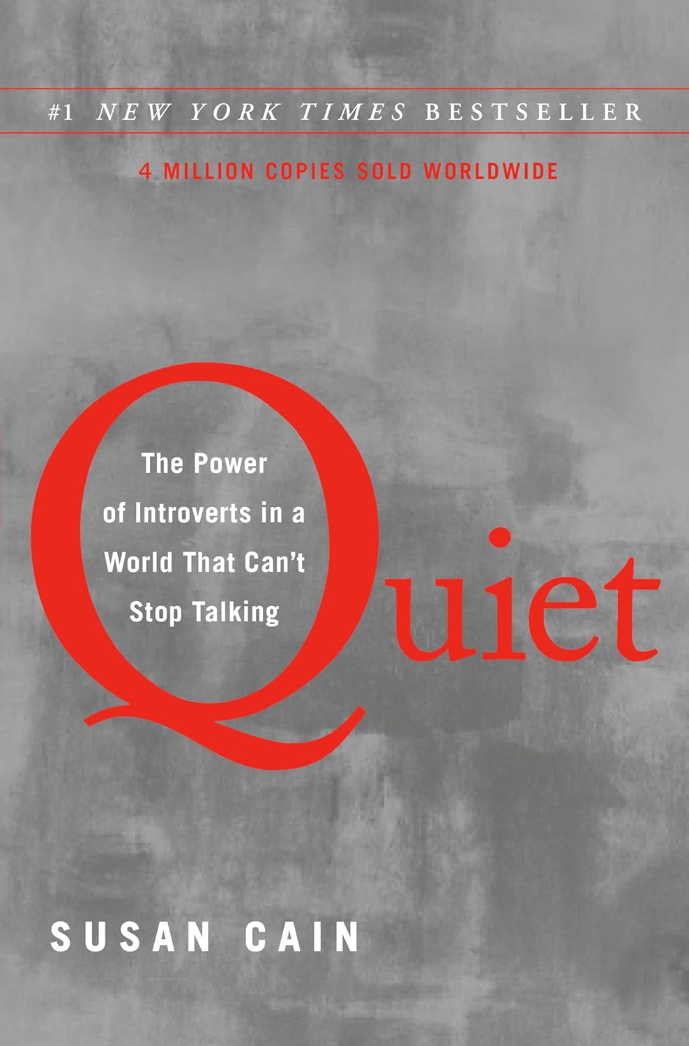 Book cover of 'Quiet' by Susan Cain with a red circle and text on a gray background. For online book buying throughout Bangladesh, Bookish Wonderland lets readers order printed English books with nationwide delivery and attention to clear print with strong binding.