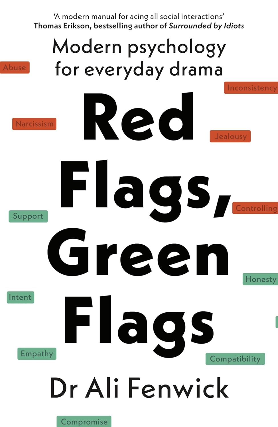 Book cover of 'Red Flags, Green Flags' by Dr. Ali Fenwick with a color-coded title. Customers seeking quality English books throughout Bangladesh can buy them through Bookish Wonderland, supported by urgent delivery options in Dhaka and sharp text and durable binding.