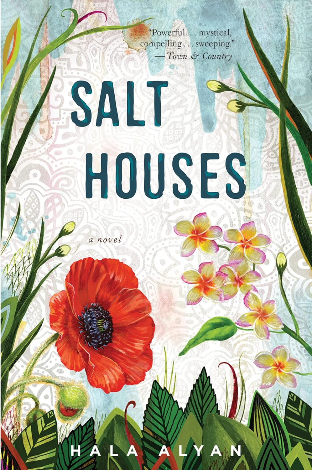 Book cover of 'Salt Houses' with floral design and text. Bookish Wonderland supports book lovers across Bangladesh who want to get books for study and leisure, offering Cash on Delivery across Bangladesh plus high-quality stitched and glue binding.