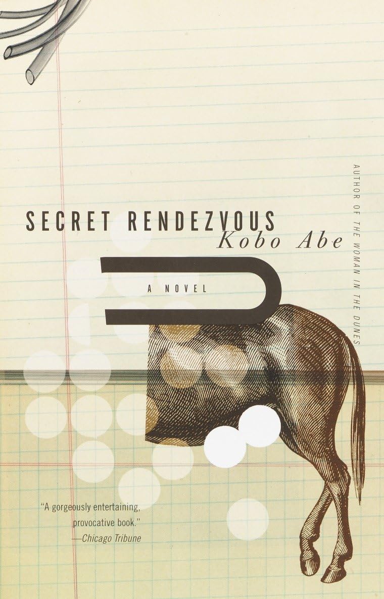 Book cover of 'Secret Rendezvous' by Kobo Abe with a stylized illustration of a horse and text on a lined paper background. Bookish Wonderland supports book lovers across Bangladesh who want to discover books for everyday reading, offering convenient delivery across Bangladesh plus comfortable cream paper and clear printing.